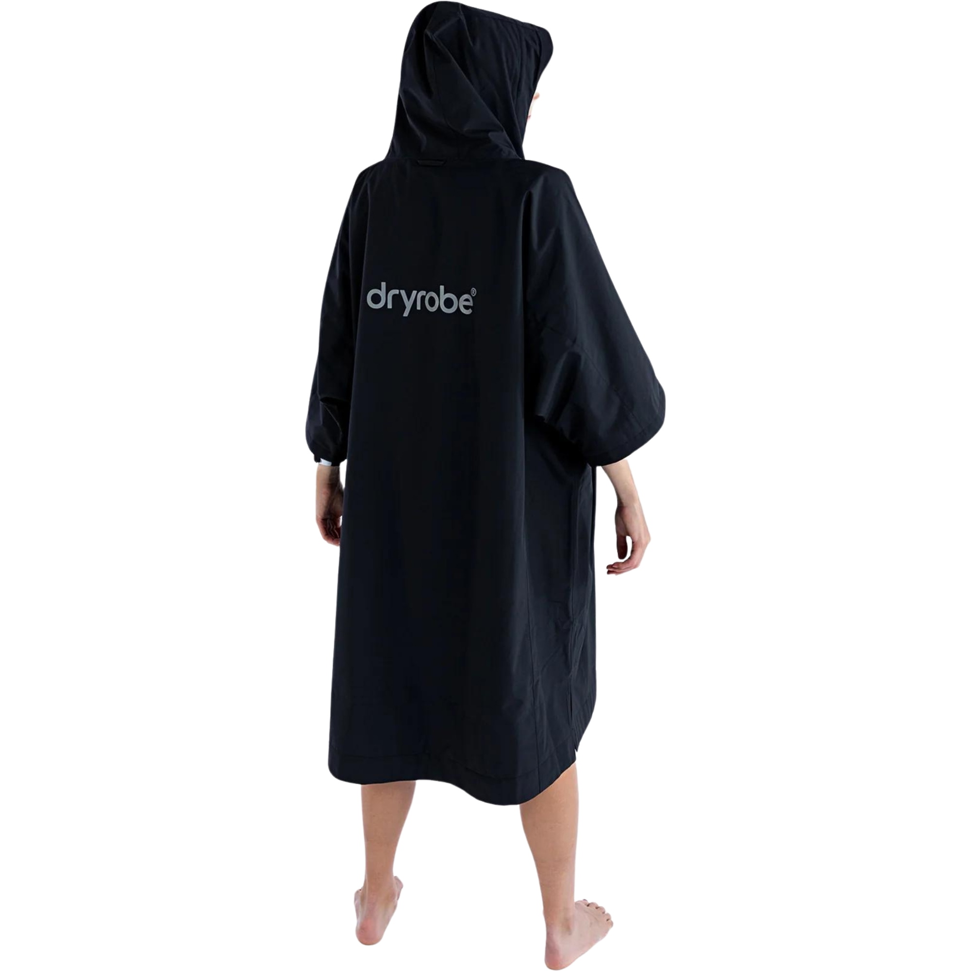 2026 Dryrobe Lite Manga Curta Change Robe AS SS DL BG - Black Grey